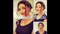 3 NO HEAT Hairstyles! Milkmaid, Braided Bun, & Cascading Side Braid! 720p