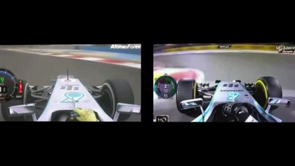 Download Video: F1 2013 VS F1 2014 Nico Rosberg Onboard pole Lap Bahrain