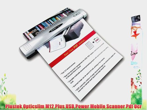 Plustek Opticslim M12 Plus USB Power Mobile Scanner Pdf Ocr