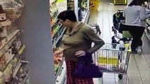 Crazy girl pooping in supermarket. Insane...