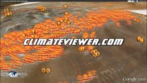 LA Sinkhole Fires, Gulf Methane Releases, Hurricane Sandy 10-28-2012 ClimateViewer 3D