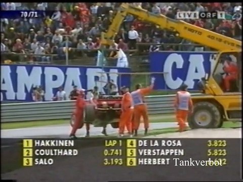 F1 Austrian GP 2000 Start Crash