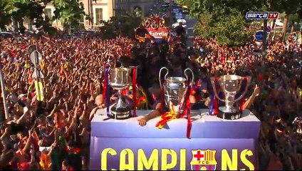 FC Barcelona - Victory parade in 2 minutes