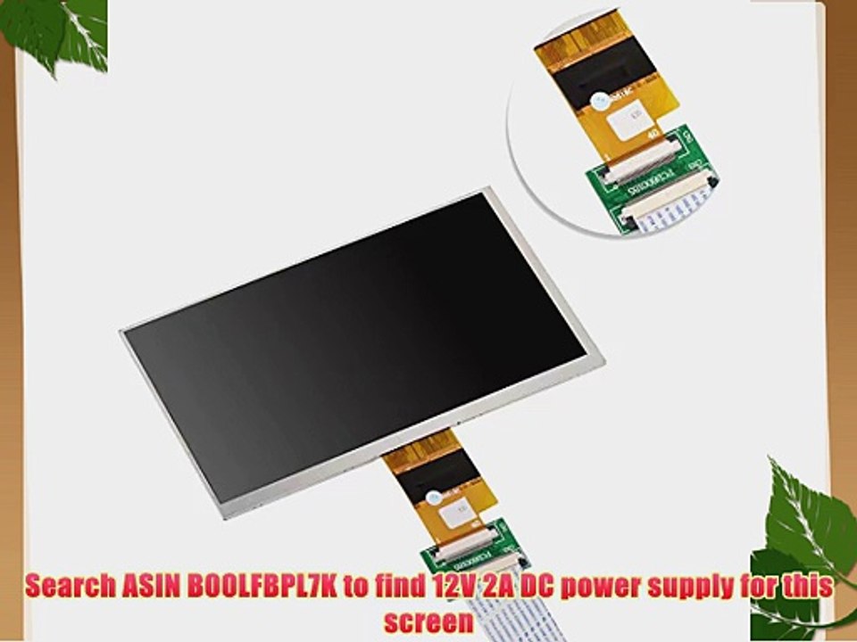 Tontec? 7 Inches High Resolution 1024*600 Screen Display LCD TFT Monitor EJ070NA-01J with Remote