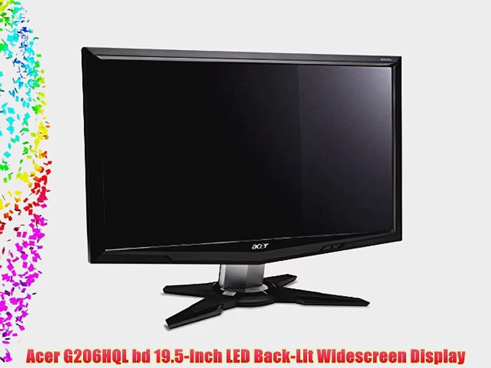 Acer G206HQL bd 19.5-Inch LED Back-Lit Widescreen Display