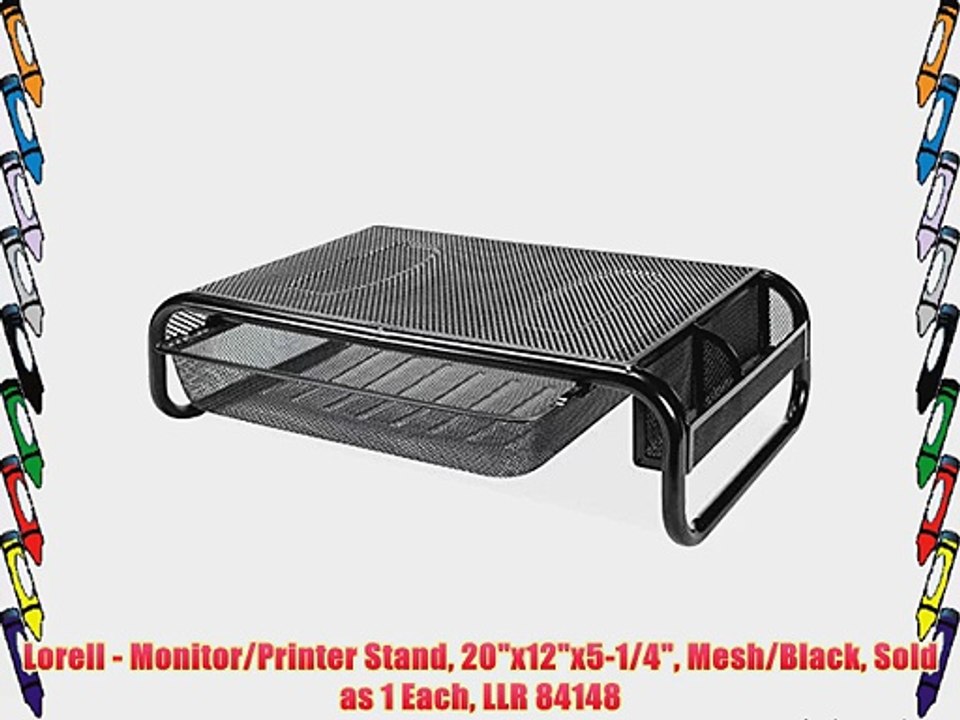 Lorell - Monitor/Printer Stand 20x12x5-1/4 Mesh/Black Sold as 1 Each LLR 84148