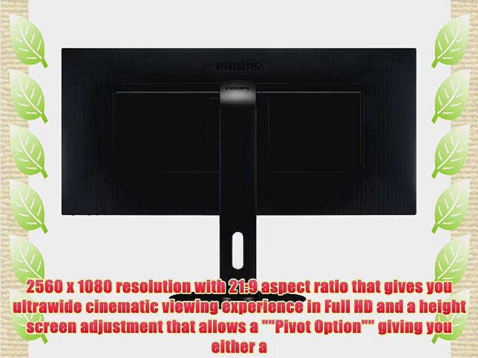 Philips 298P4QJEB 29-Inch Screen IPS- LCD / LED Monitor21:9 Height Adjustable Pivot