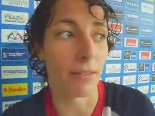 Back stage interview with Elisa AGUILAR