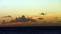 HD KLM MD11 landing at sunset at St Maarten (SXM)