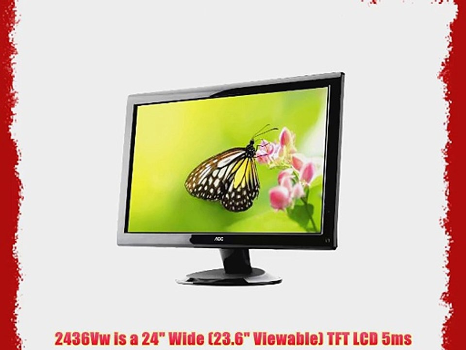 AOC 2436Vw 24 Widescreen HD Monitor