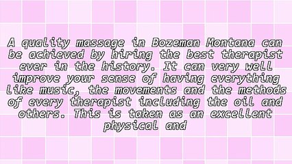 Qualities Of A Good Massage