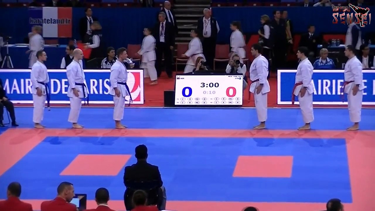 Italy male team - Kata Kanku Dai - 21st WKF World Karate Championships Paris Bercy 2012