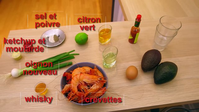 Cuisine : Verrine d'avocat aux crevettes et sauce cocktail
