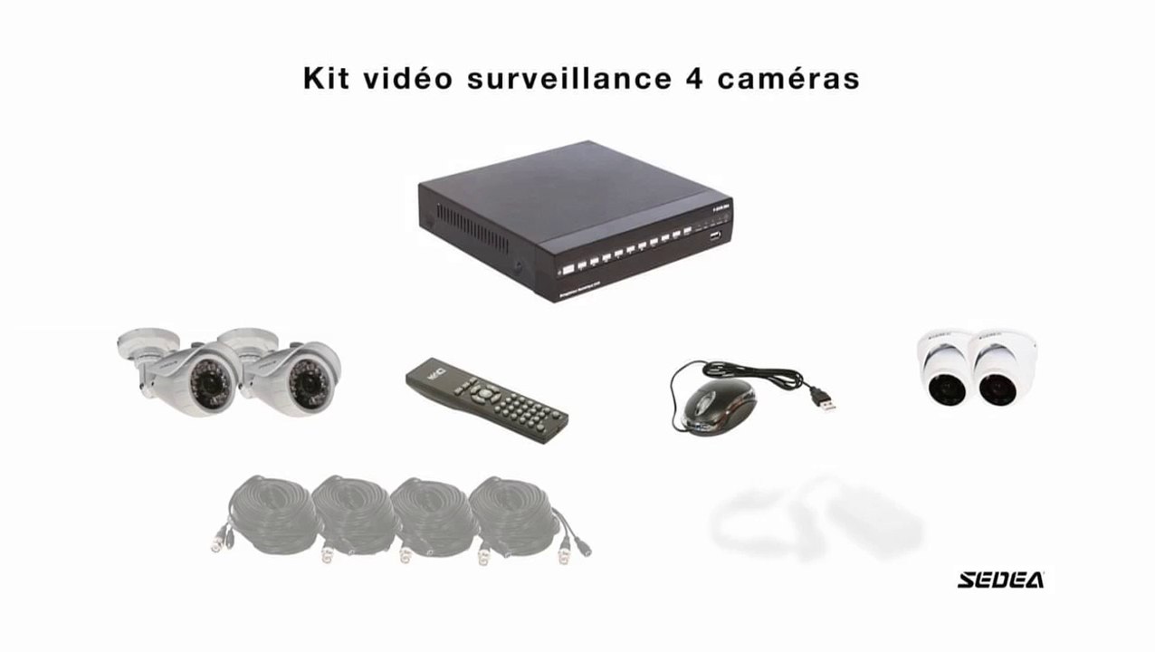 SEDEA Kit VidéoSurveillance 4 caméras