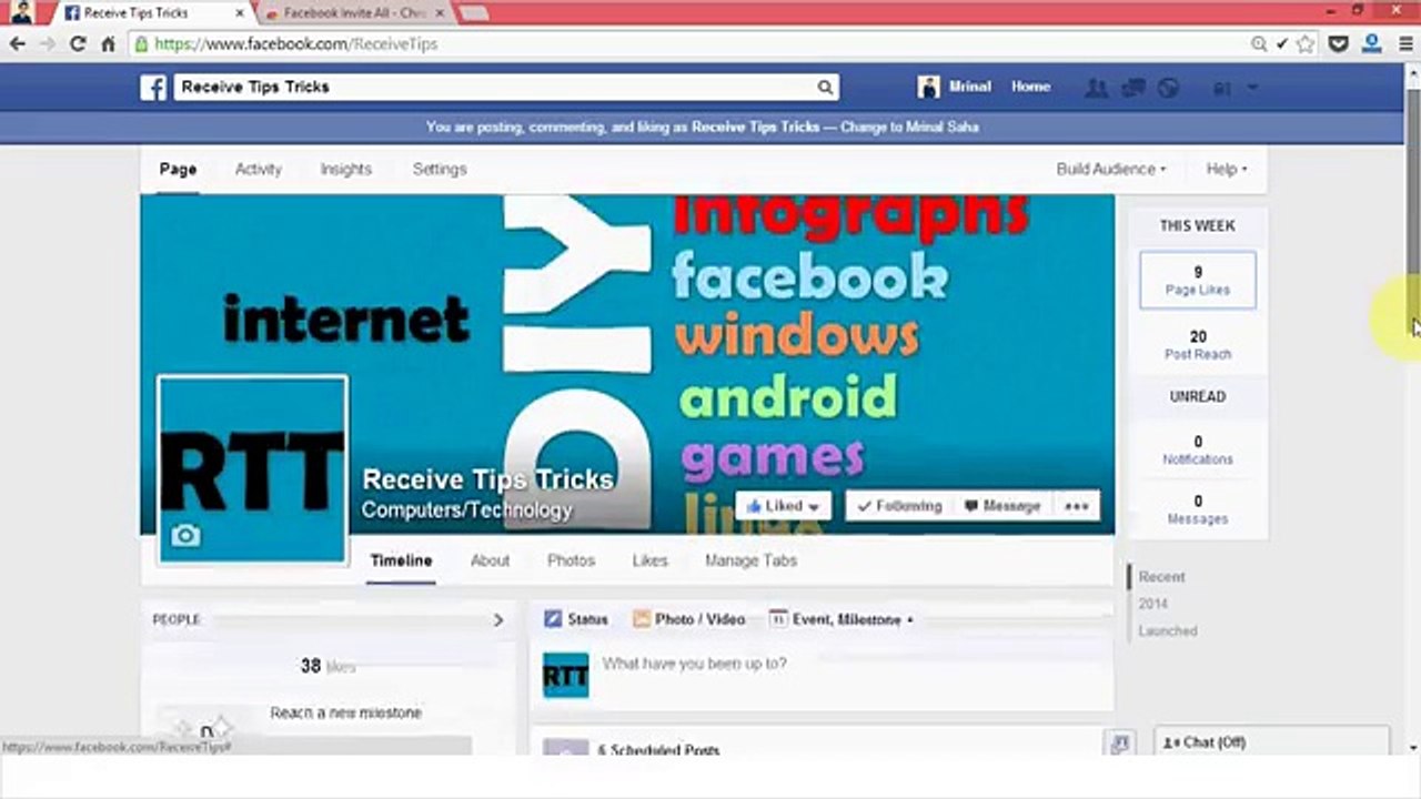 Invite All Friends to like a Facebook Page