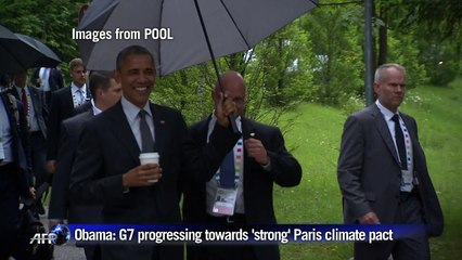 Obama says G7 made progress toward 'strong' Paris climate pact