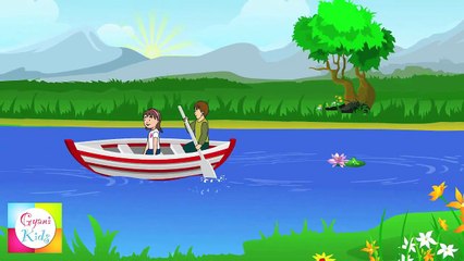 Row Row Row Your Boat - Popular Nursery Rhymes  Cartoon Animation For Children