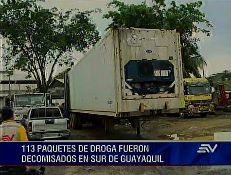 113 paquetes de droga fueron decomisados en el sur de Guayaquil