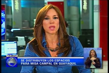 Se distribuyen los espacios para misa campal en Guayaquil