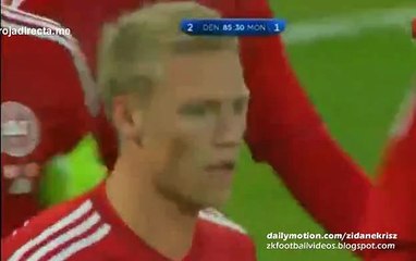 2-1 Viktor Fischer Penalty-Kick Goal | Denmark vs Montenegro 08.06.2015