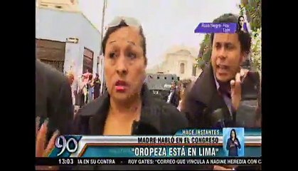 "Gerald Oropeza es inocente y sigue en Lima", reafirma su madre