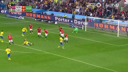 Ibrahmovic Great Skills and Shot - Norway vs Sweden 08.06.2015