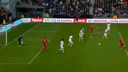 1-1 Christian Eriksen Goal _ Denmark vs Montenegro 08.06.2015