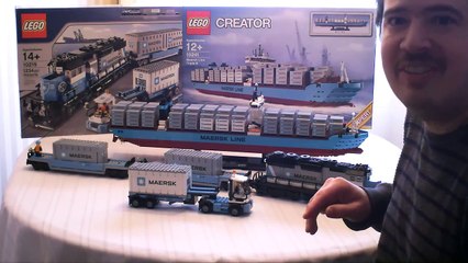 Showing off my Lego Maersk Collection including Triple-E Container Vessel