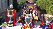 Lo que no se vio en TV de la celebración del Triplete del Barcelona • 2015 (1)