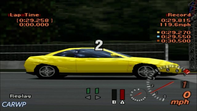 Gran Turismo 2 60 FPS B-2 Fiat Coupe 211 cv @ Partida, Aceleração & Frenagem 2
