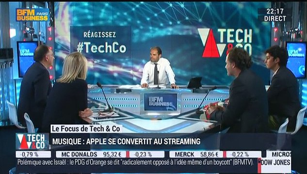 Apple réussira-t-il son entrée dans le streaming musical ?: François Sorel, Virginie Robert, Denis Ladegaillerie et Ahmed Dahbi - 08/06