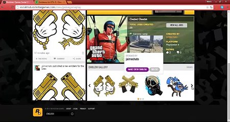TRUCO EMBLEMA COMO PONER CUALQUIER EMBLEMA DE CREW SOCIAL CLUB GTA V