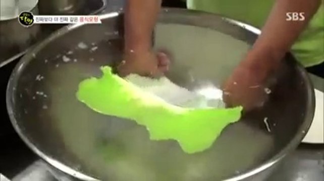 Fake lettuce for display in the restaurant windows in japan, a tradition there