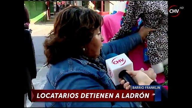Violenta detención ciudadana fue registrada en el concurrido barrio Franklin - CHV Noticias