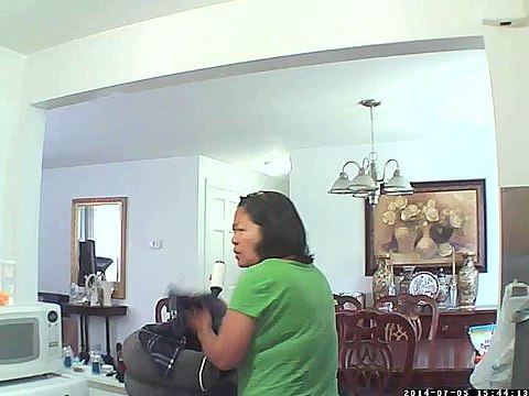IP Cam Creepin-Scaring the crap out of some lady