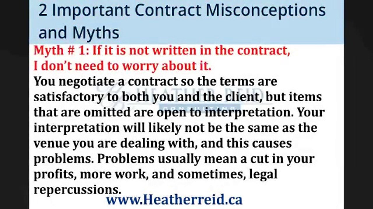 2 Important Contract Misconceptions and Myths