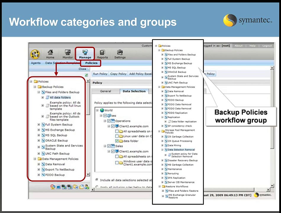 Symantec NetBackup PureDisk 6.6 Administration: 05 Creating Policies and Application Backups