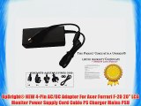 UpBright? NEW 4-Pin AC/DC Adapter For Acer Ferrari F-20 20 LCD Monitor Power Supply Cord Cable