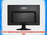 AOC E2220SWDN 22-Inch LED-Lit Monitor Full HD 1080p 5ms 20M:1 DCR VGA/DVI VESA