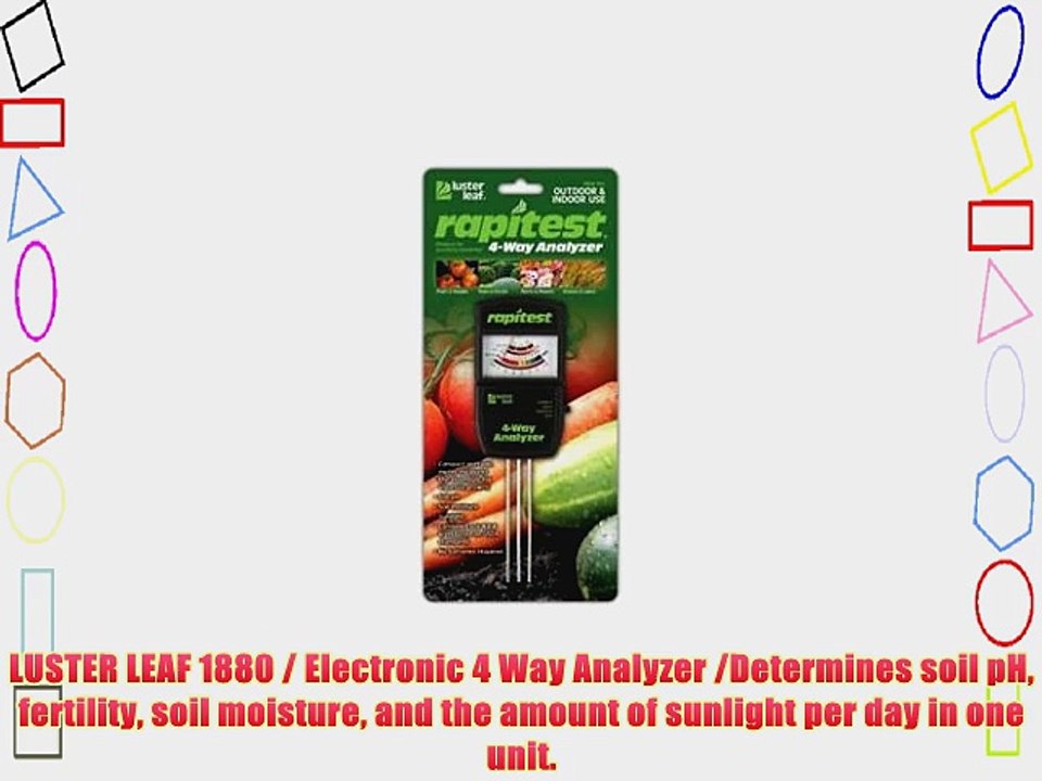 LUSTER LEAF 1880 / Electronic 4 Way Analyzer /Determines soil pH fertility soil moisture and