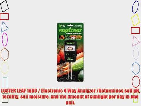 LUSTER LEAF 1880 / Electronic 4 Way Analyzer /Determines soil pH fertility soil moisture and