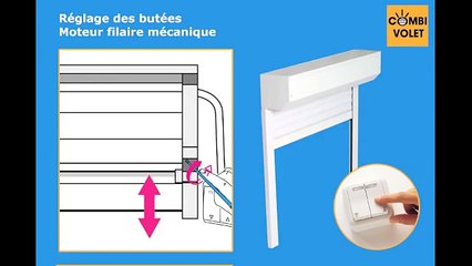 Réglage des butées d'un volet roulant filaire mécanique