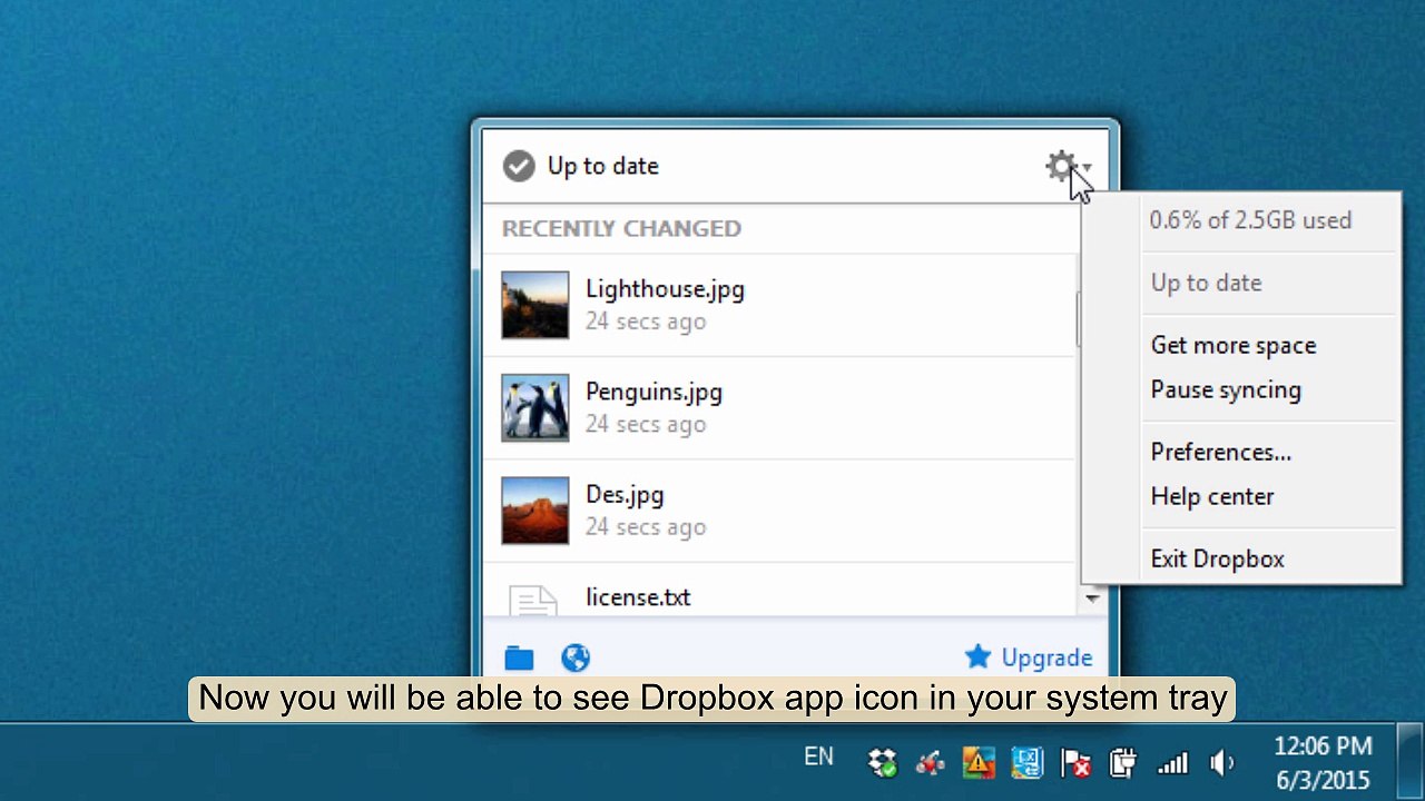 How to set up Dropbox
