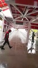 Exclusive Video from Metro Bus Project in Islamabad during Rain