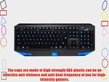 AGPtek Cool Blue LED Illuminated Ergonomic Backlit Gaming Game USB Wired Keyboard PC