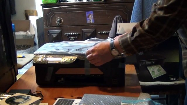 Unboxing HP Officejet 4500 Desktop Inkjet Printer Scanner Copier Fax