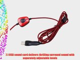 Sades 7.1 Surround Sound Effect USB Gaming Headset Headphone with Mic - Red