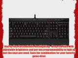 Corsair Gaming K70 Mechanical Gaming Keyboard Backlit Red LED Cherry MX Blue (CH-9000076-NA)