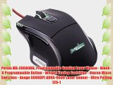 Perixx MX-2000IIBK Programmable Gaming Laser Mouse - Black - 8 Programmable Button - Weight