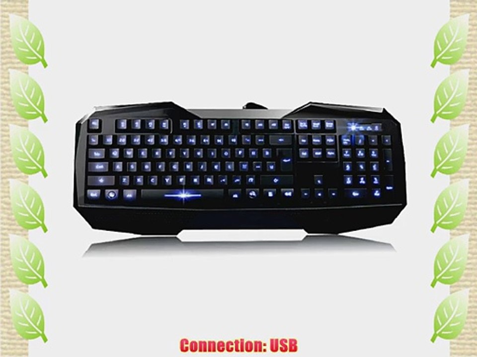 Vktech Super USB Backlit Gaming Keyboard LED Illuminated Ergonomic Multimedia